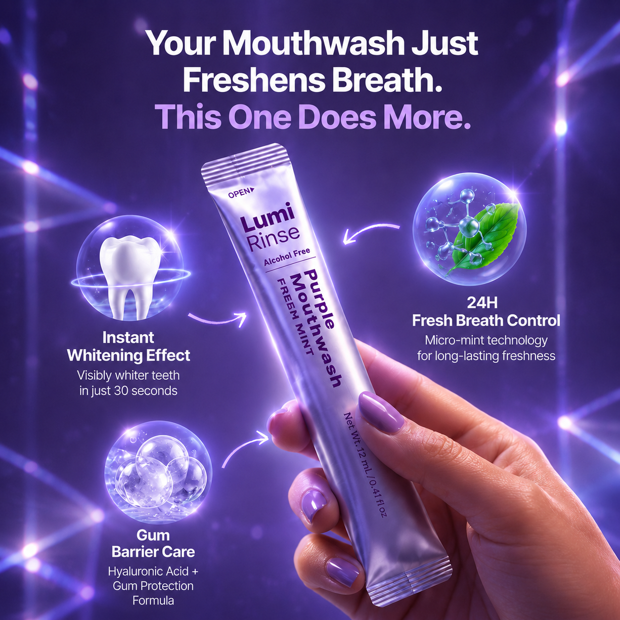 LumiRinse Purple Mouthwash